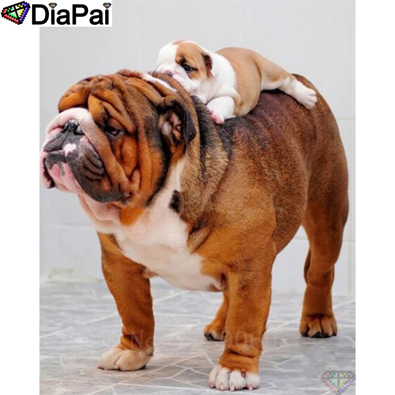 DIAPAI 5D DIY алмазная живопись &quotЖивотное собака&quot полная дрель смола Алмазная