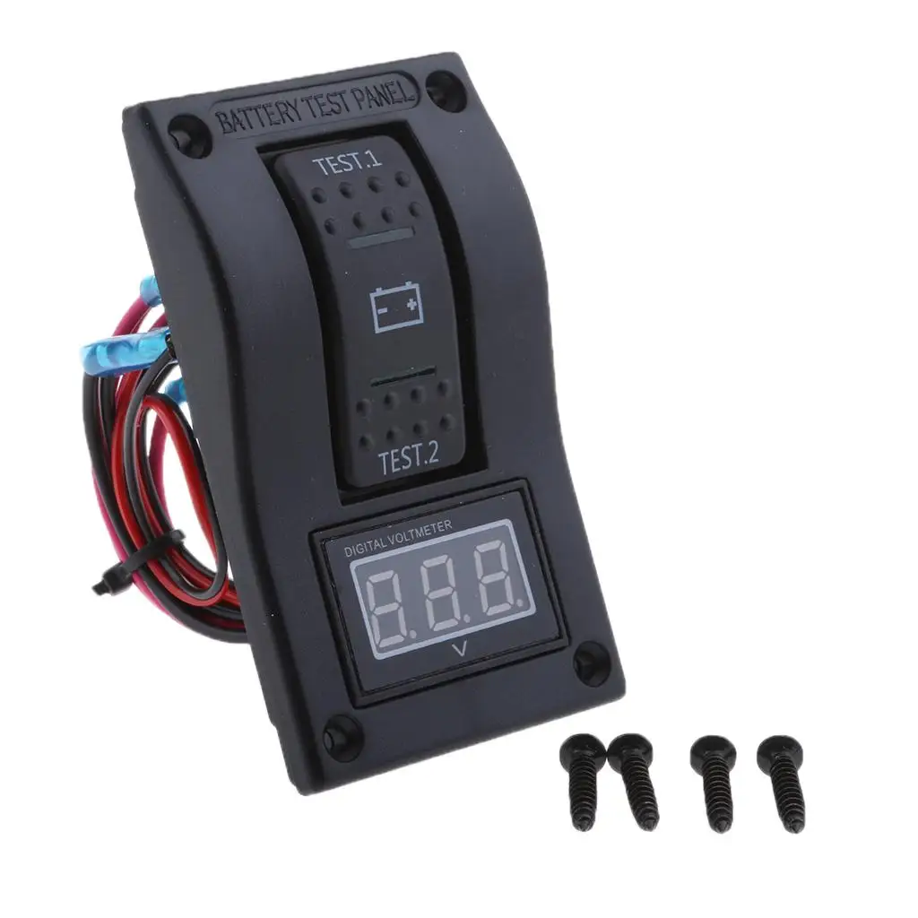 

Marine Digital Voltmeter Rocker Switch Buttom Test Panel for