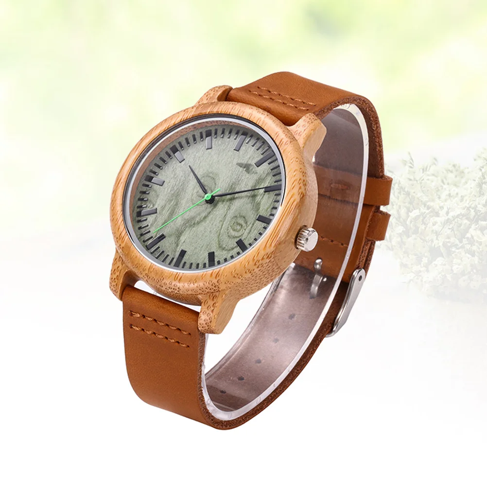 Delicate Deportivo Para Mujer Men's Watches Bamboo Quartz Movement Wristwatch Toddler for Child