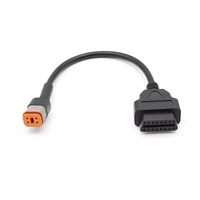 50ja wearproof obd2 connector adapter 4 pin to 16 pin diagnostic cable for motorcycle obd2 diagnostic adapter