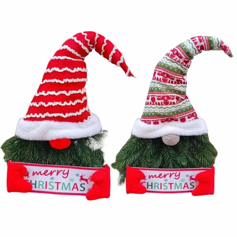 

Рождественские венки для входной двери, подвесные знаки для крыльца, милые гномы, рождественские украшения для кухни, гостиной, входной две...