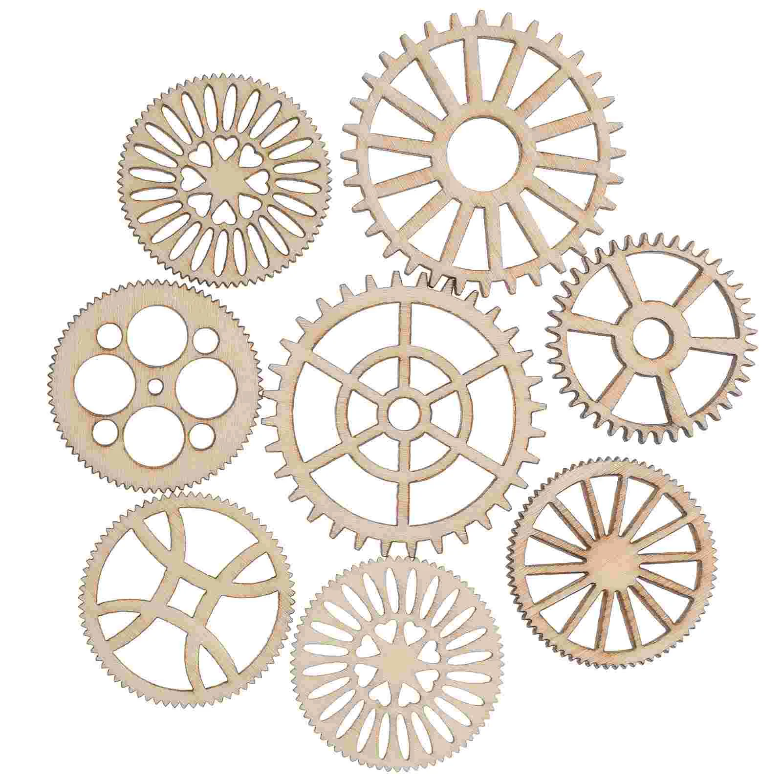 

Wooden Wall Decoration Gear Ornament Vintage Retro Small Home Accessory Industrial