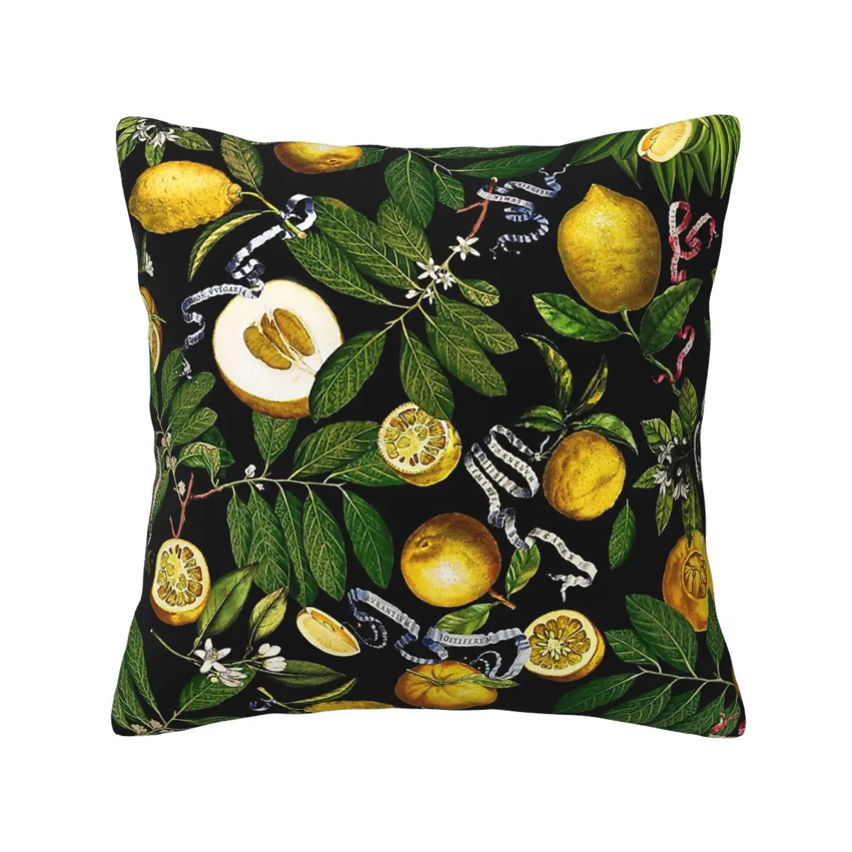 

Lemon Tree - Black Pillowcase Polyester Cushion Cover Decorative Throw Pillow Case Cover for Home Double-sided Printing