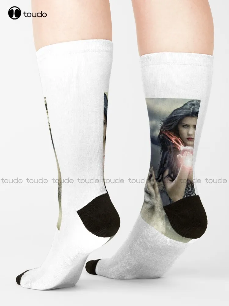 

Čarodejka S Vlkmi! Socks Youth Baseball Socks Fashion Creative Leisure Funny Harajuku Art Abstract Oil Painting Socks Gift Art