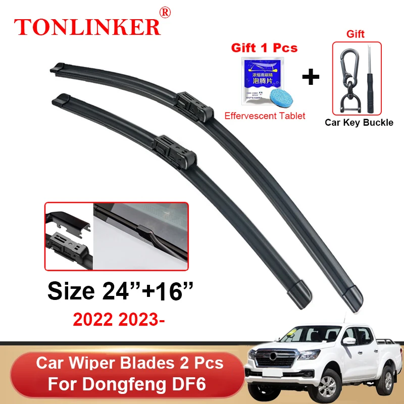

Щетки стеклоочистителя TONLINKER для Dongfeng DF6 Pickup 2022 2023, автомобильные аксессуары, щетки стеклоочистителя переднего стекла, товары для резака