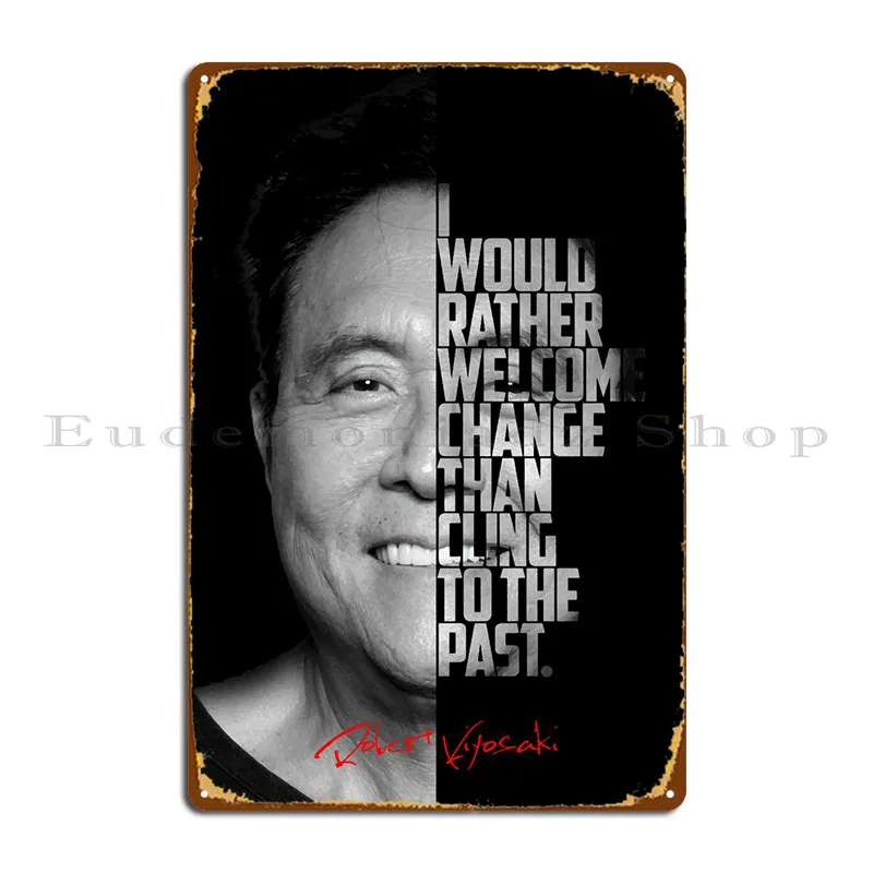 Металлический плакат Роберт киосаки, проектирование помещения в клубе, жестяной плакат для кинотеатра