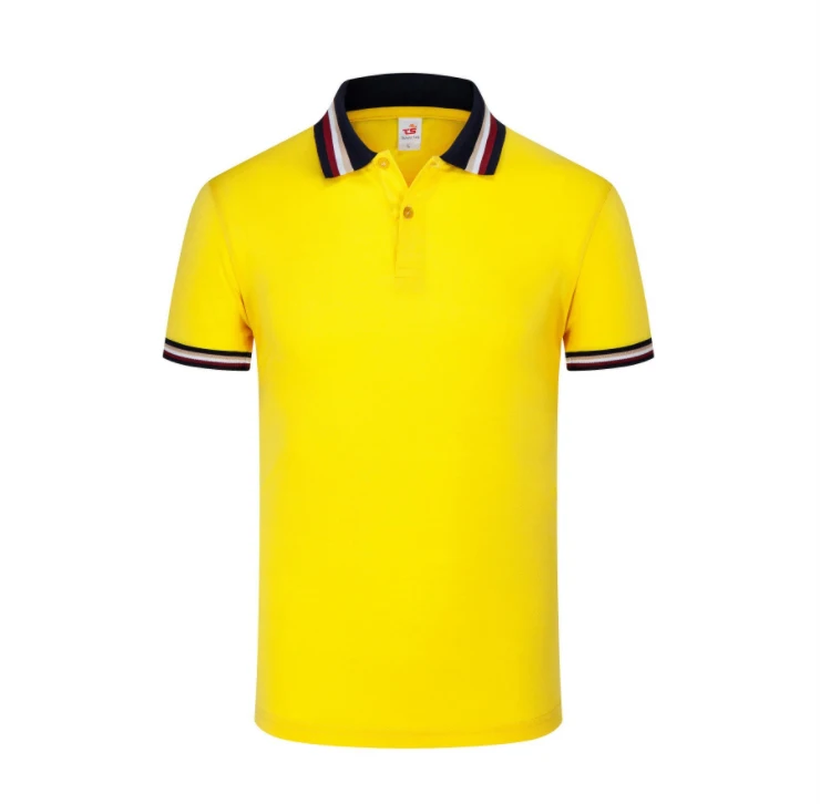 

2 pcs cotton sports short sleeve polo neck advertising printing custom logo cultural shirt sportswear T-shirt CHX174