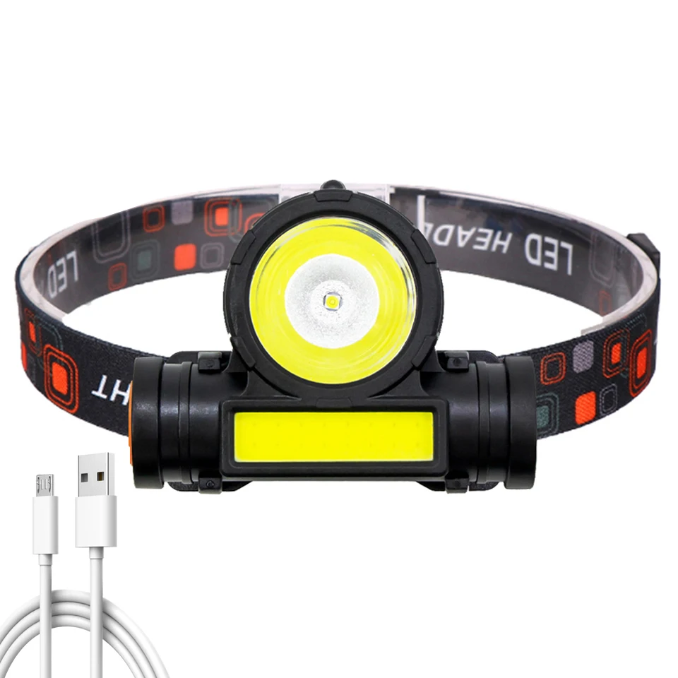 

Working Light Zoomable XP-G Q5 Headlamp Head Lamp Headlight Waterproof 2500lm Led Built in Usb Rechargeable 18650 Battery