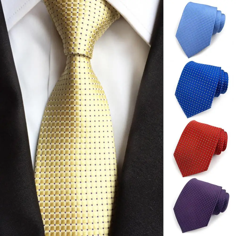 

Men Tie Exquisite All Match Accessory Gentleman Plaid Business Tie for Banquet
