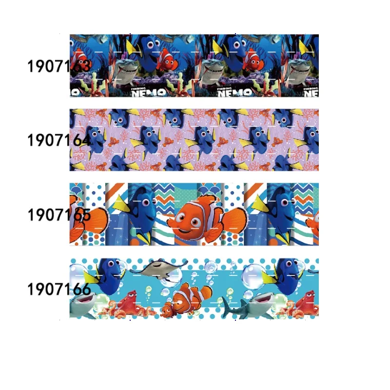 

Корсажная лента из мультфильма Диснея по мотивам мультфильма Немо, лента с принтом для бантов, подарок на свадьбу, «сделай сам», 10 ярдов, товары для рукоделия, материалы ручной работы