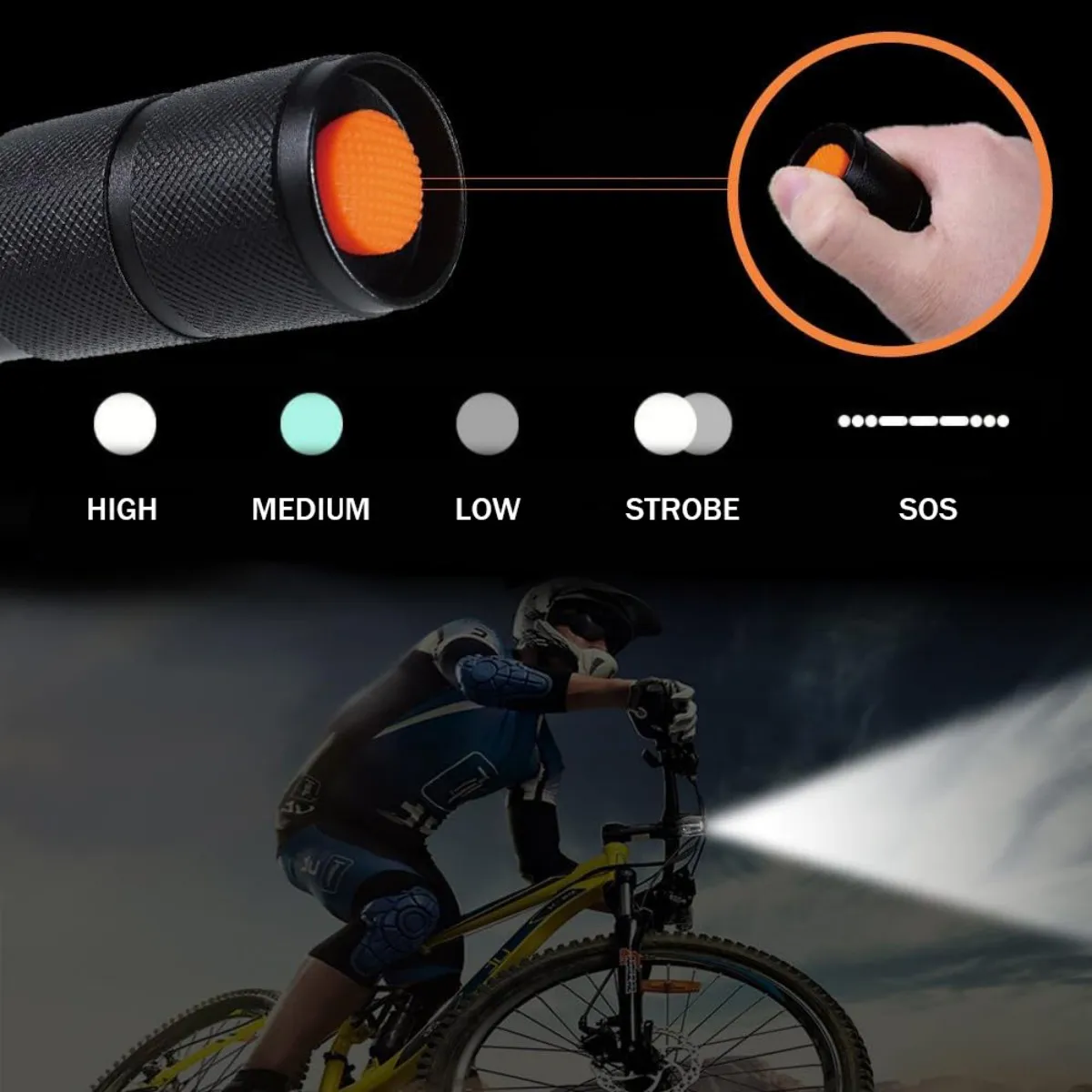 UltraFire A100 тактический фонарь 5 режимов 1000 люмен светодиодный ручной фонарик с