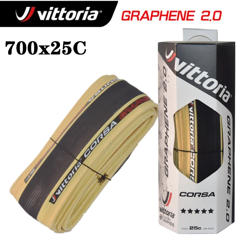

Original Vittoria CORSA 700×25C Road Bike Tire Graphene 2.0 Turmeric 320TPI Clincher Folding 700C Bicycle Tyre Parts