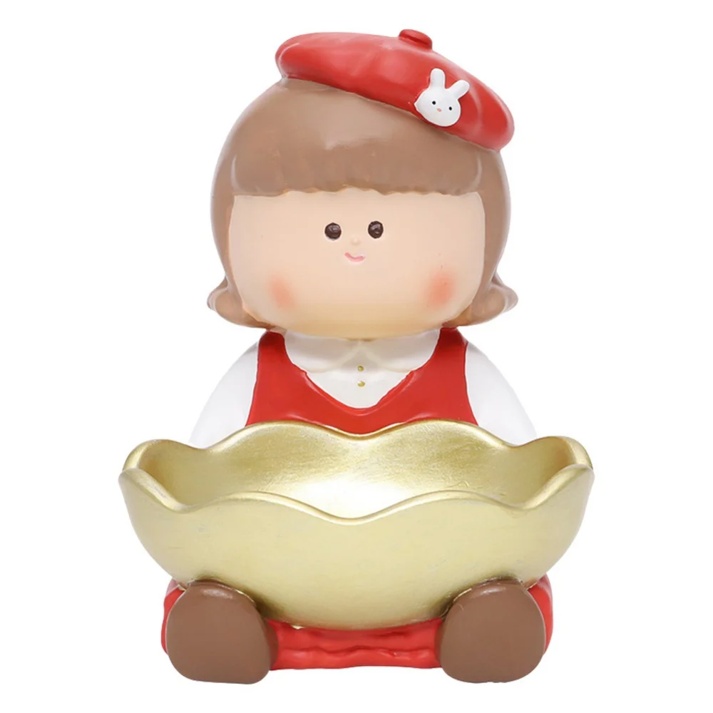 

Resin Storage Tray Girl's Living Room Desktop Ornaments for Accessories Necklaces Rings Earrings Key Candy Organizer Basket