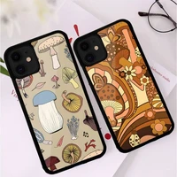 magic mushrooms phone case silicone pctpu for iphone 6s 7 8 plus x xs max for apple phone xr 11 12 13 mini pro hard cover