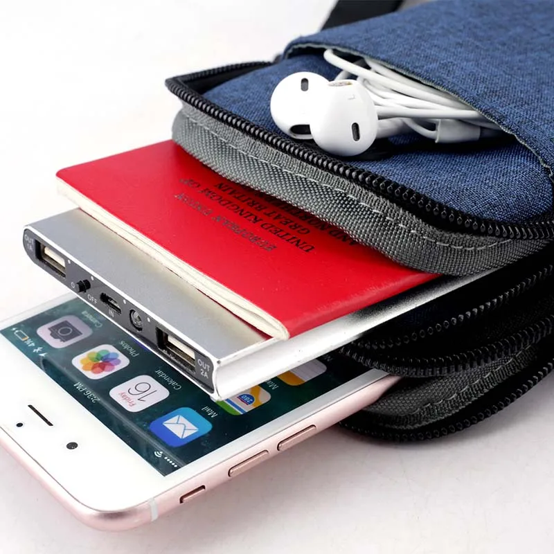 Multifunctional Waterproof Phone Bag Mini Crossbody Bags with Earphone Hole 2023 New Wallet Outdoor Sport Purse Shoulder Bags