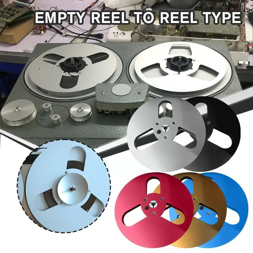 7 Inch Unrolled Audio Tape Empty Reel Full Aluminum Reel To Reel Empty Tray Tape Spool For Hifi Audio Master Recorder S5V9