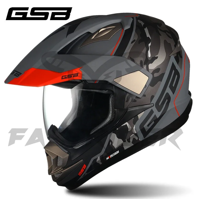 GSB раллийный шлем осень/зима мотоциклетный мужской солнцезащитный полный