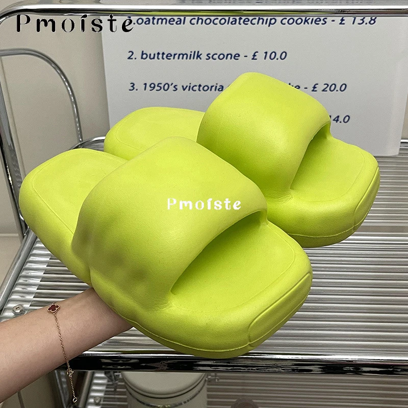 Platform Women's Slippers for Home Bread Soft Summer Shoes Outdoor Comfortable 2023 EVA Slipper Candy Color Designer Slides