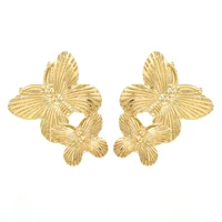 large statement butterfly stud earrings jewelry for women party gold piercing woman earring accessories bijouterie female gift