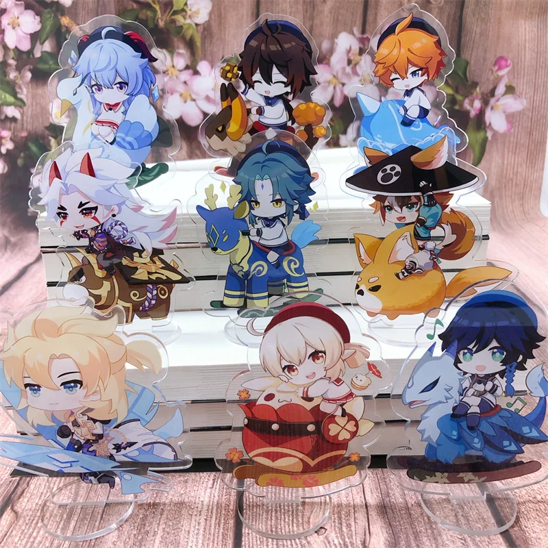 

Anime Game Genshin Impact Gorou Zhongli Barbatos Arataki Itto Stand Plate Cartoon Cosplay Figure Character Acrylic Prop
