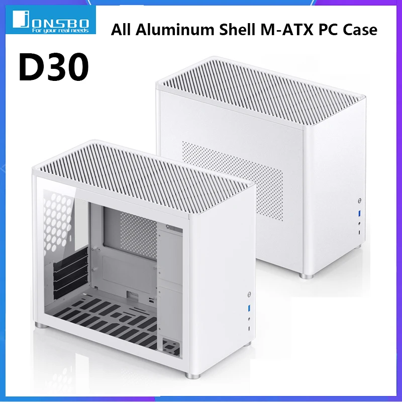 JONSBO D30 All Aluminum Shell PC Case Support MATX Motherboard ATX Power Supply 240 Cold Ranking long Video Card Support Chassis