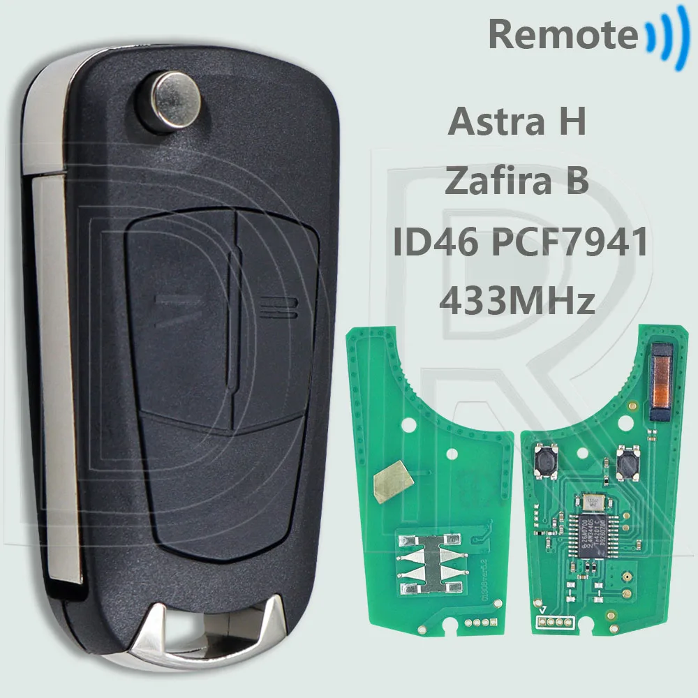 

DR ID46 PCF7941 433 МГц HU100 откидной автомобильный дистанционный ключ для Opel Vauxhall Corsa D G4 Astra H Zafira B Holden Vectra C Meriva D Zafira B