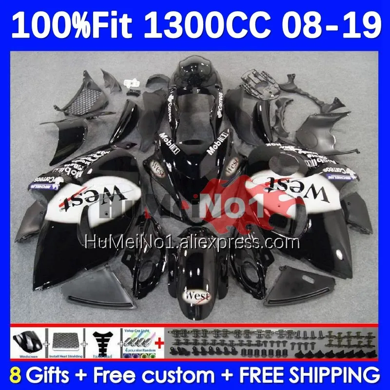

Обтекатель Hayabusa для SUZUKI GSXR 1300 CC GSXR-1300 29No.15 West black GSXR1300 2008 2009 2010 2011 2012 2013 14 15 16 17 18 19