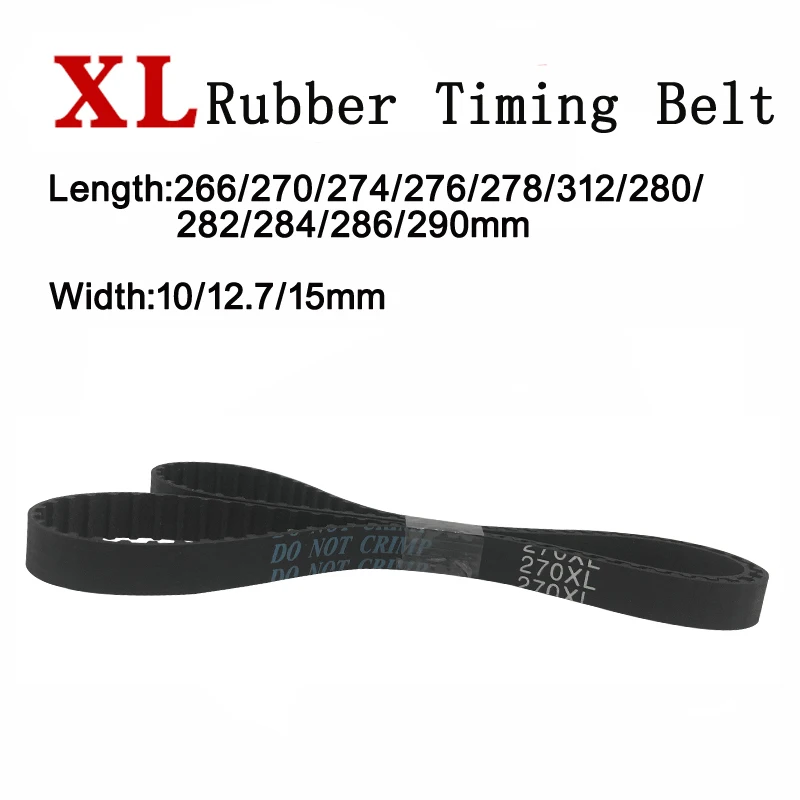 

2pieces XL Timing Belt Trapezoidal Tooth Rubber Synchronous Drive Belts 10/12.7/15mm C=266/270/276/278/312/280/282/284/286/290mm