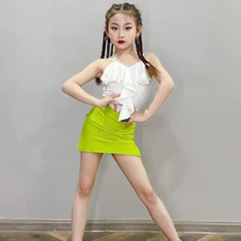 Одежда для бальных танцев девочек латинских детские костюмы выступлений женское