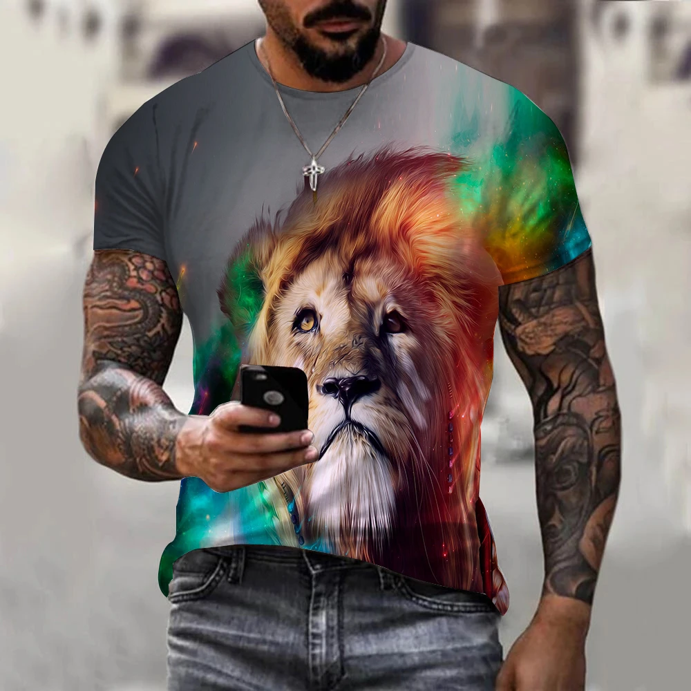 

Футболка мужская свободного кроя с круглым вырезом и короткими рукавами