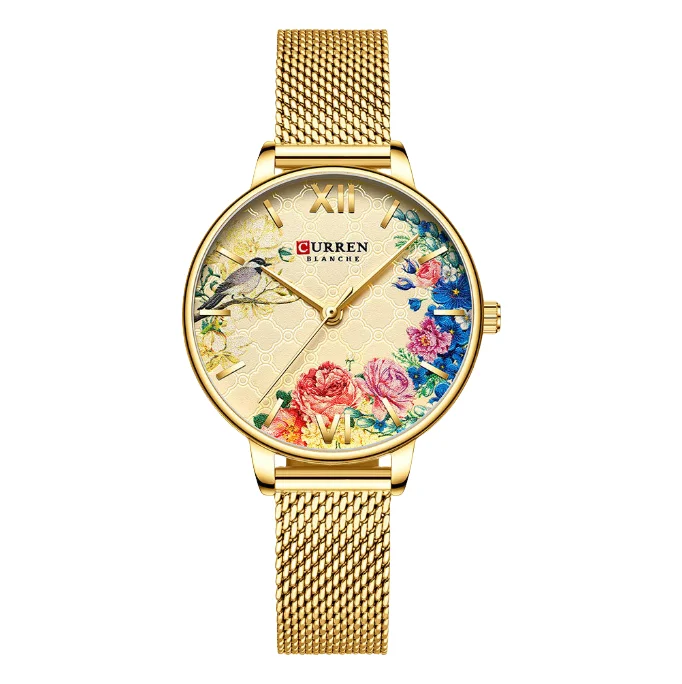 Водонепроницаемые кварцевые часы модные и повседневные женские тренды