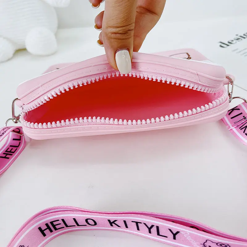 Backpack for Girls Cartoon Mobile Phone Bag Cute Girl's Crossbody Bag Hello Kitty Bag Children's Single-Shoulder Bag