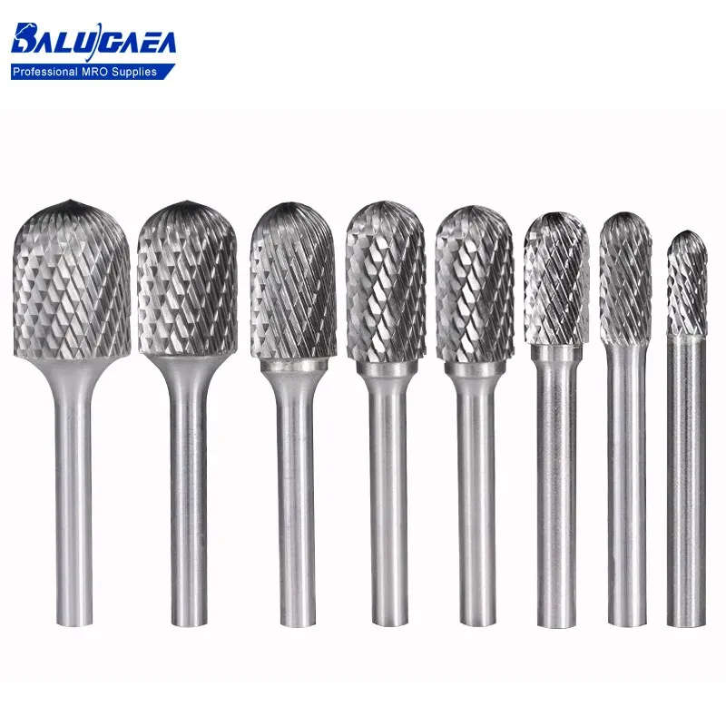 

Tungsten Carbide Burr Type C Fine Tooth Rotary Files Double Cut Metal Milling Carving Bit Cutter 6mm Shank Rotary Burrs