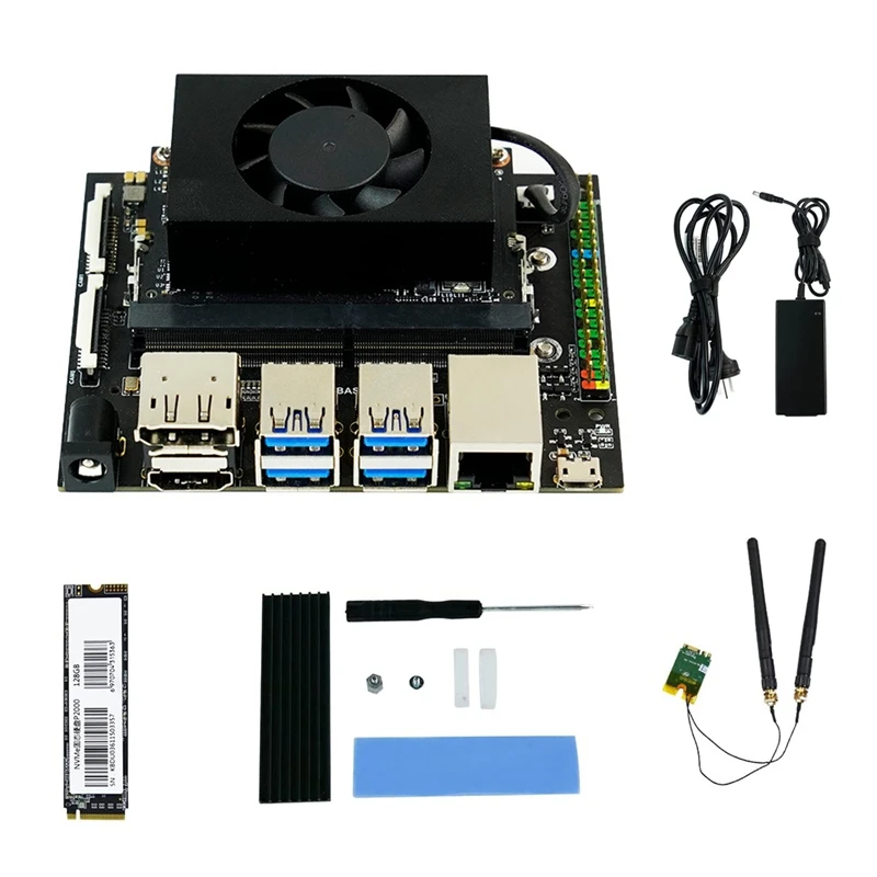 

For Jetson TX2 NX Developer Board Kit AI Motherboard DIY Electronic Kit Carrier Board Demo Programming Learner(US Plug)