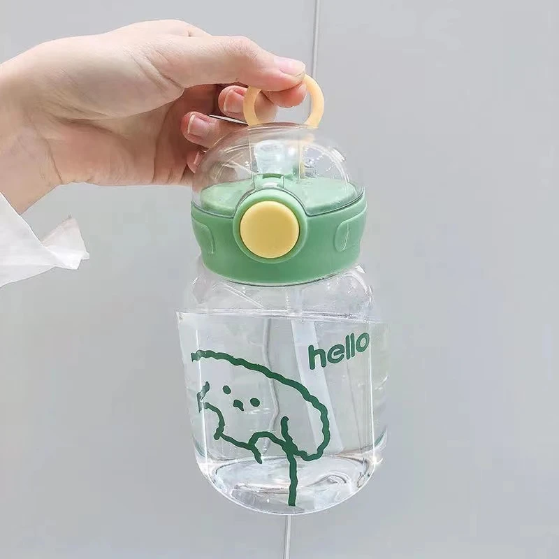 

Cute Bear Water Bottle Creative Sports Bottle Outdoor Portable Gym Cycling Camping Hiking Milk Cup Plastic Water Bottle For Girl