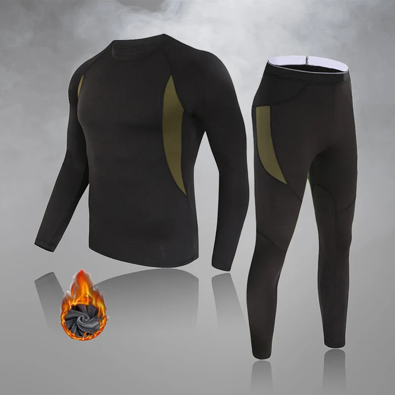 

Men’S Thermal Underwear Set Winter Thermal Underwear Long Johns Winter Clothes Thick Thermal Clothing Outdoor Riding Ski Set
