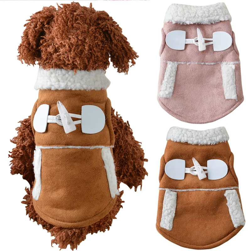 

Pet Dog Clothes Winter Jackets Suit Warm Fleece Vest Velet Small Dog Motorcycle Waistcoat Coat Clothing Coats NEW Supplies Pets