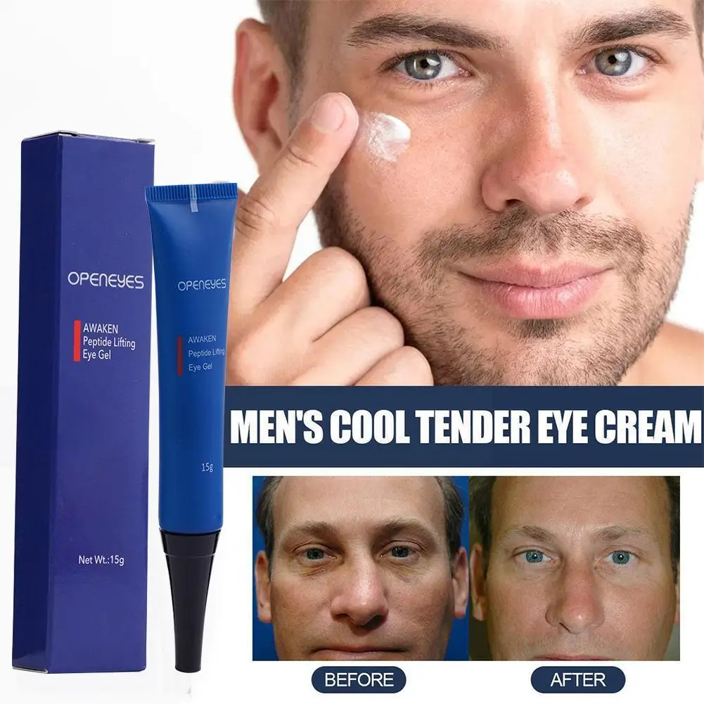 15g Openeyes Awaken Peptide Lifting Eye Gel Men Eye Cream Moisturizing Under Eye Cream For Dark Circles Puffiness Fine Line U7U9