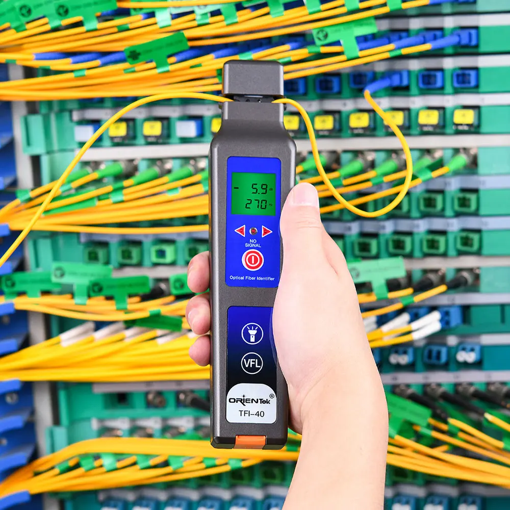 Free Ship Orientek Optical Fiber Identifier +VFL+ LED Light, Live Fiber Identifier Detector,Identificador de fibra óptica