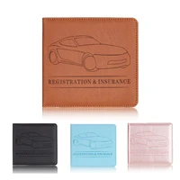 card passport registration driving license cover folder pvc leather folder card holder wallet