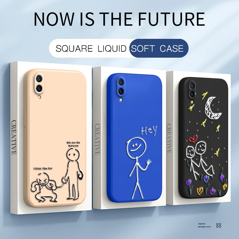 Оригинальные квадратные жидкие силиконовые чехлы для VIVO X23 чехол на заднюю