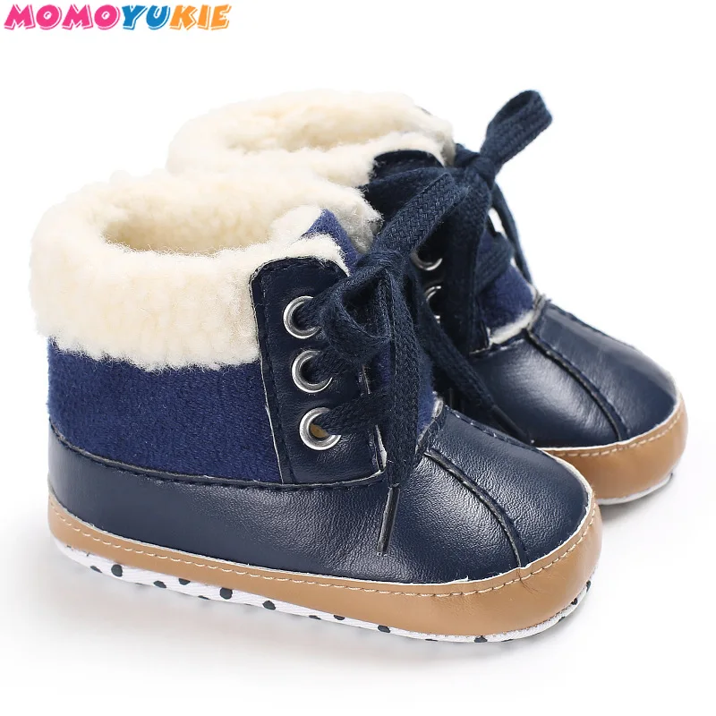 Winter Baby Boots Girls Boys First Walkers Infant Toddler Newborn Super Warm Snowfield Wooden Buttons Booty Shoes girl boy