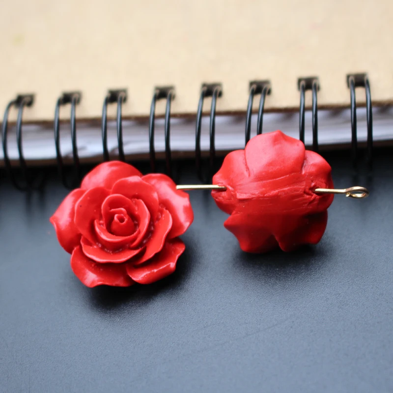 

10Pcs 20 25mm Camelia Artificial Coral beads Large Coral flower beads Red color for Jewelry Bracelet Necklace Earring makingDIY