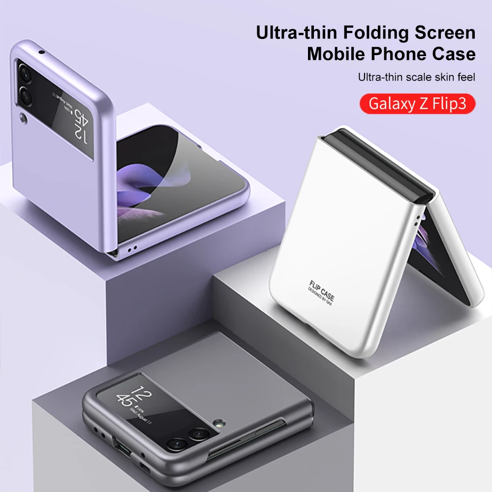 

Ultra-thin Case For Samsung Galaxy Z Flip 3 5G Folding Cover Fundas Anti-drop Anti-knock Shell Shockproof Mobile Phone Case