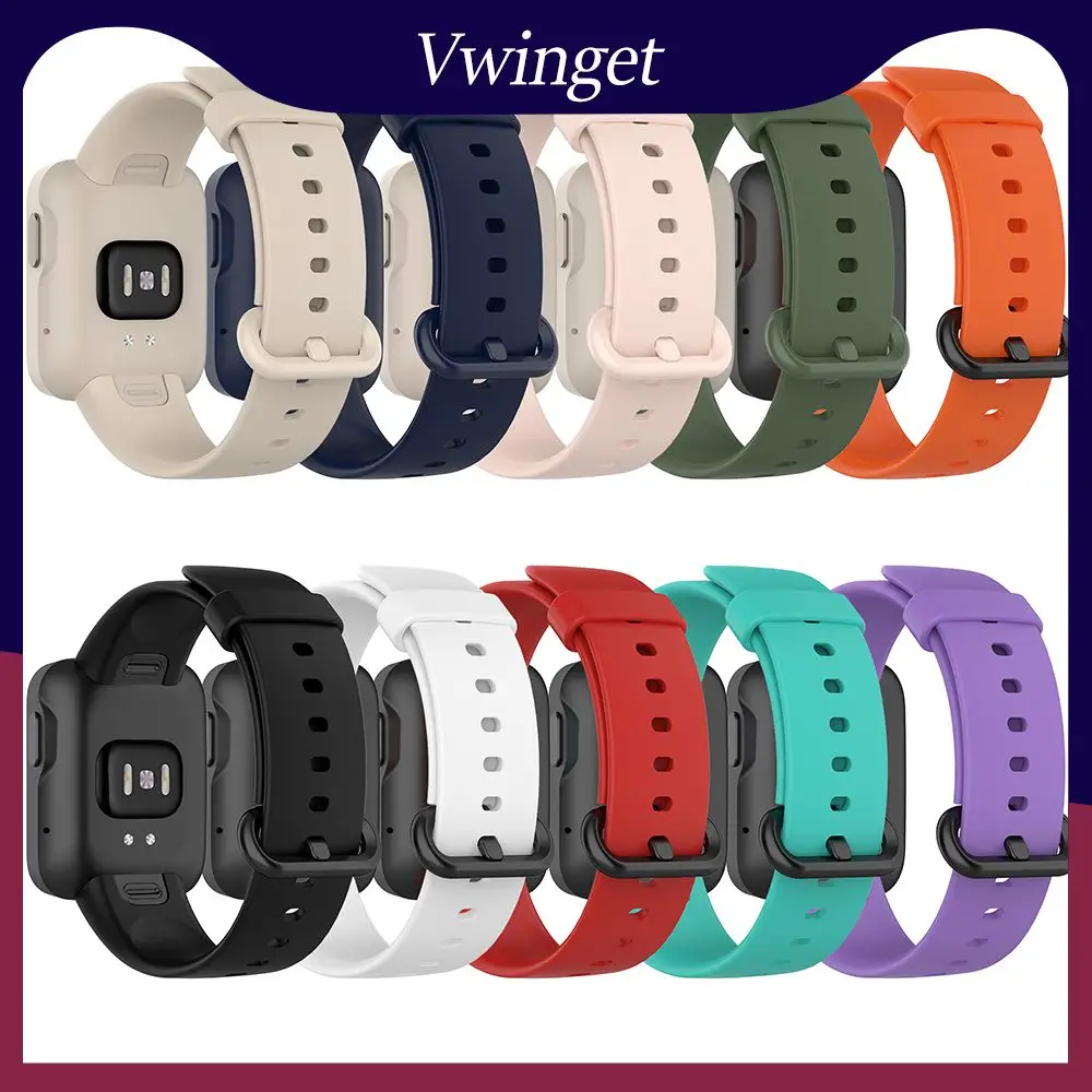 

High-quality For Mi Watch Lite/redmi Watch Silicone Strap Non-allergenic Watch Strap Waterproof Replacement Wristband Sweatproof