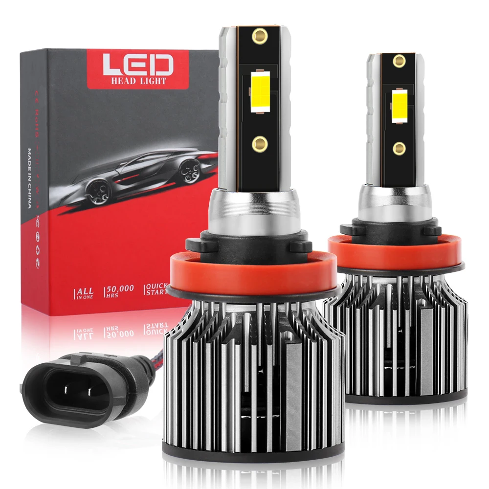 Автомобильные фары PAMPSEE, H11 Светодиодный H7 26000LM H4, лампа для автомобильных фар H1 H3 H9 9005 9006 HB3 HB4 H8 9007 H13 Fog 12V Q4