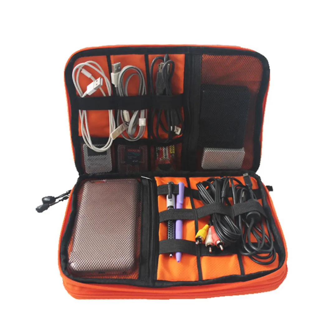 

Сумка для хранения USB-кабеля, нейлоновый домашний дорожный рюкзак для электронных флэш-накопителей, с датой, звеньевая сумка для переноски