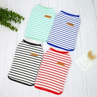 dog clothes soft t shirt thin vest striped round neck t shirt for small and medium dogs pet puppy vest t shirt