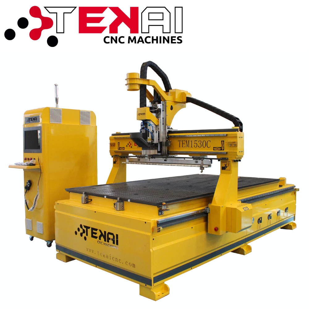 TEM1530C Woodworking Machinery 3d ATC Wood Cnc Router Machine Aluminum Composite Cutting Bits with Dust Collect System