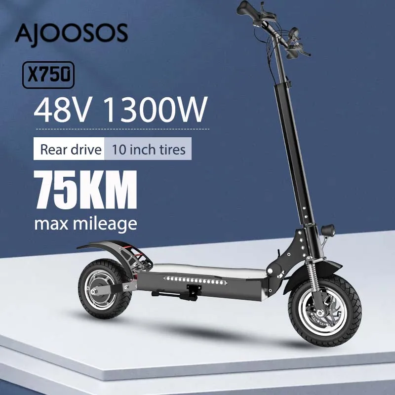 

электросамокат Электрический скутер AJOOSOS X750, 48 В, 1300 Вт, 3 скорости, 60 км/ч